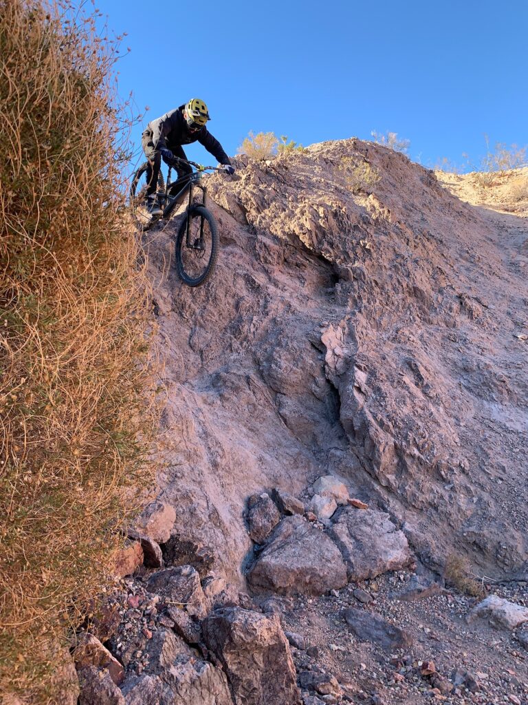 Mountain biking at Bootleg Canyon.